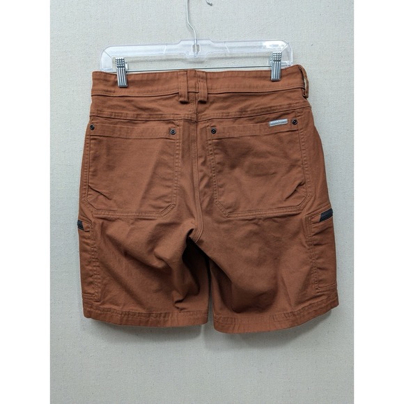 Duluth Trading Fire Hose Flex Work Shorts Mens 30 Brown Utility Zip Pockets - Picture 2 of 11